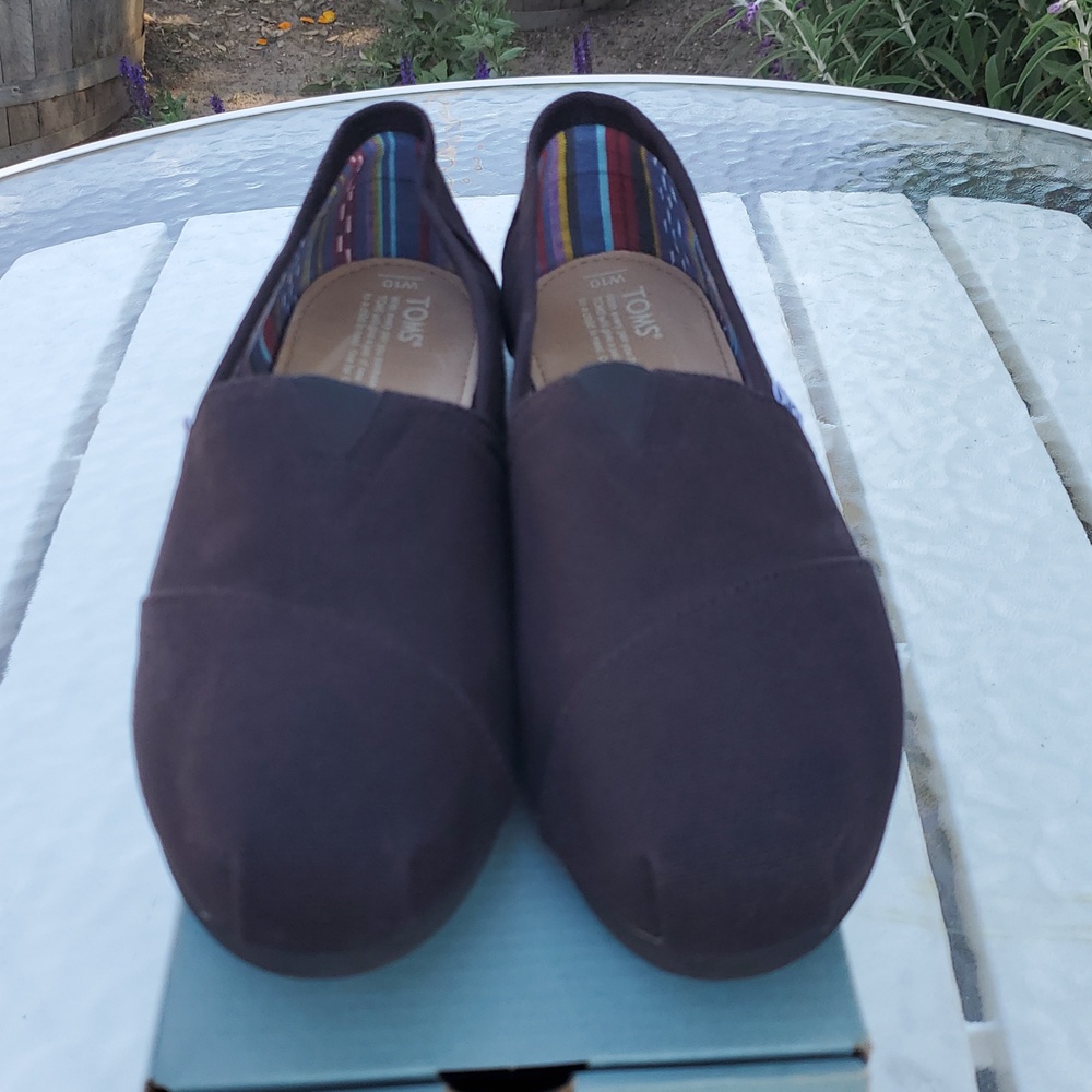 Toms Alpargata Black On Black Women's Size 10 GUC In Box - Picture 4 of 11